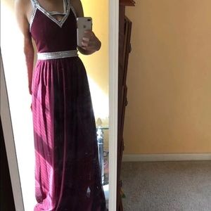 Burgundy ballgown
